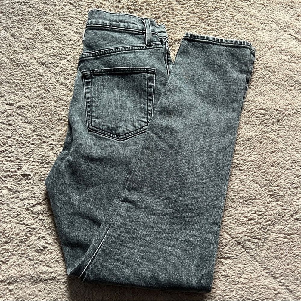 NWOT SLVRLAKE Beatnik High Rise Slim Jeans Streetwear Minimalist Grey Chic Sz 26